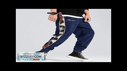 ChArmkpR Mens Pants Side Tribal Print Sketches Letter Ankle Length Elastic Waist Review