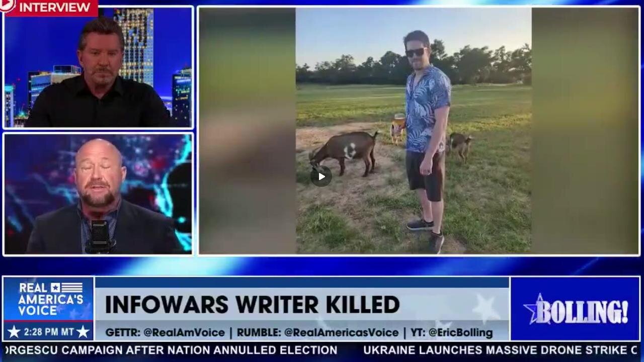 Alex Jones reveals journalist Jamie White’s death was so brutal that blood had to be power-washed