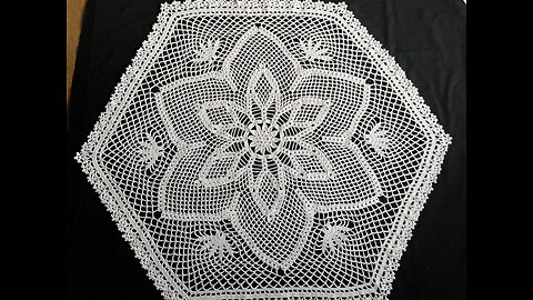 (#C-1227)-(ep. 10/10)-Pineapple Crochet Table Center