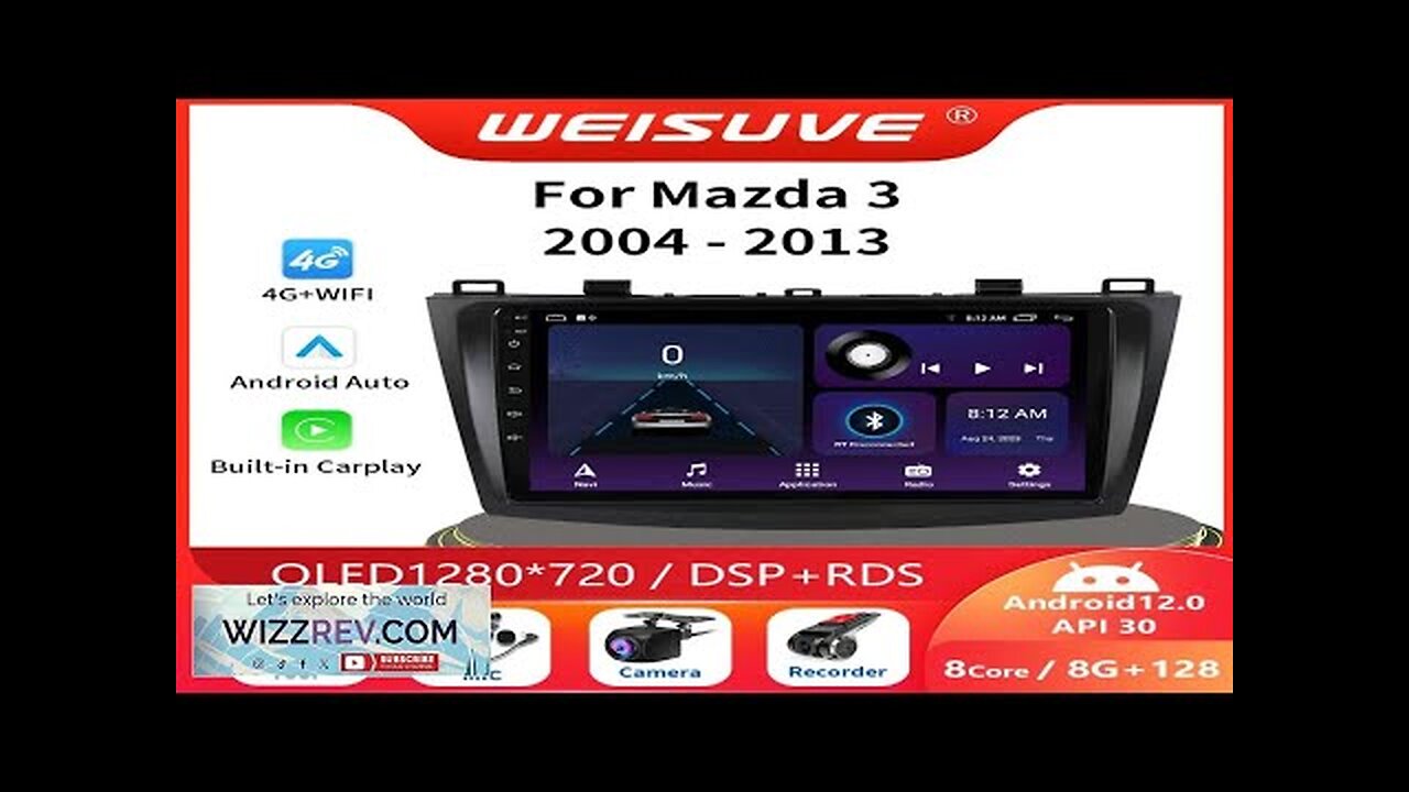 2 Din Android 12 For Mazda 3 2004-2013 Car Radio Multimedia Player Review