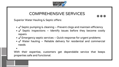 Superior Water Hauling: Bringing Clean Water to You