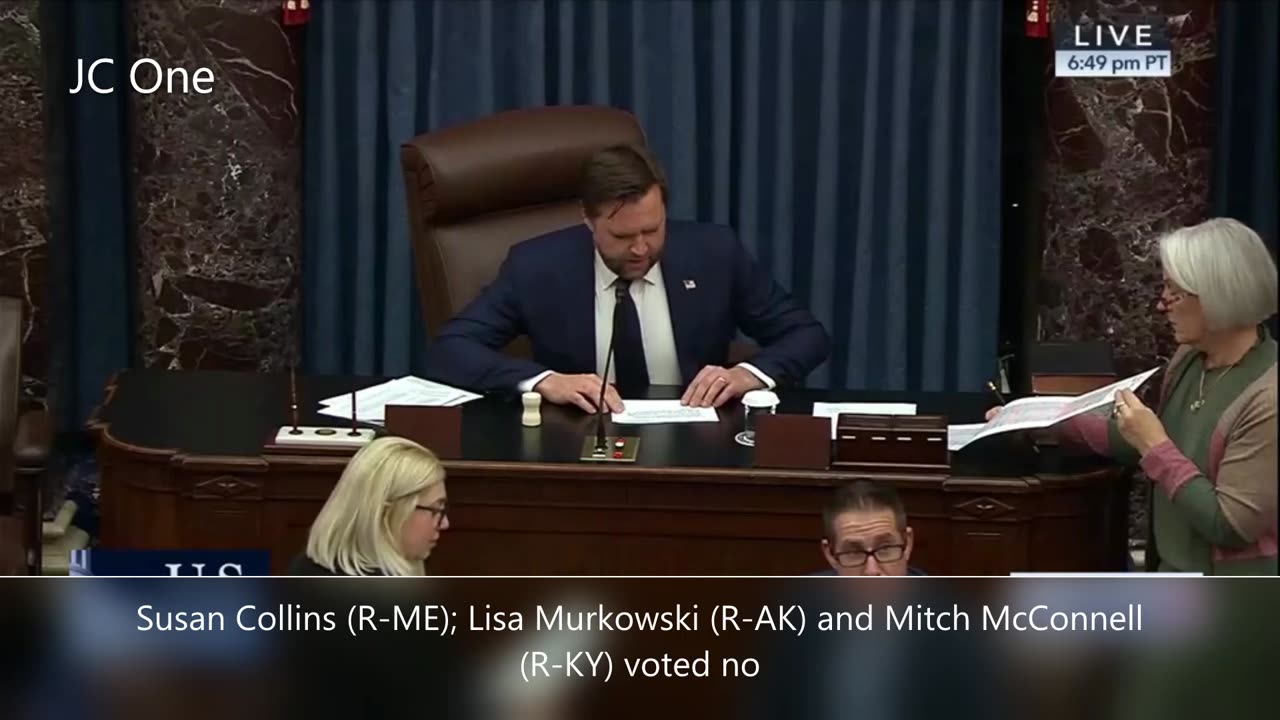 Hegseth confirmed, JD Vance breaks 50-50 tie, 3 Republicans vote no