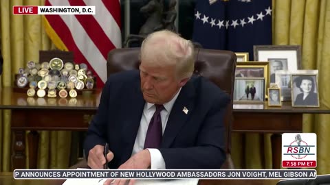 President Donald J. Trump Signs More Executive Orders in the Oval Office and Answers Questions