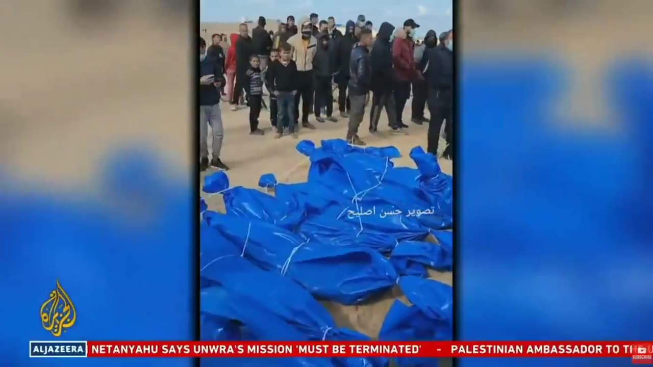 "The decomposing bodies of dozens of Palestinians have been found dumped in a schoolyard.. .