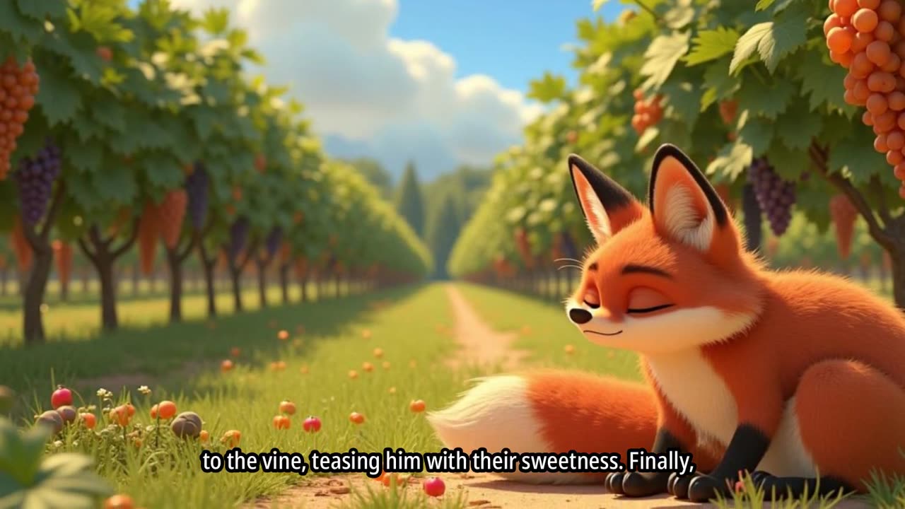"The Fox and the Grapes – A Moral Story for Kids | Short Animated Tale"