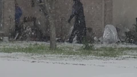 Batman Patrols the Streets After Snow