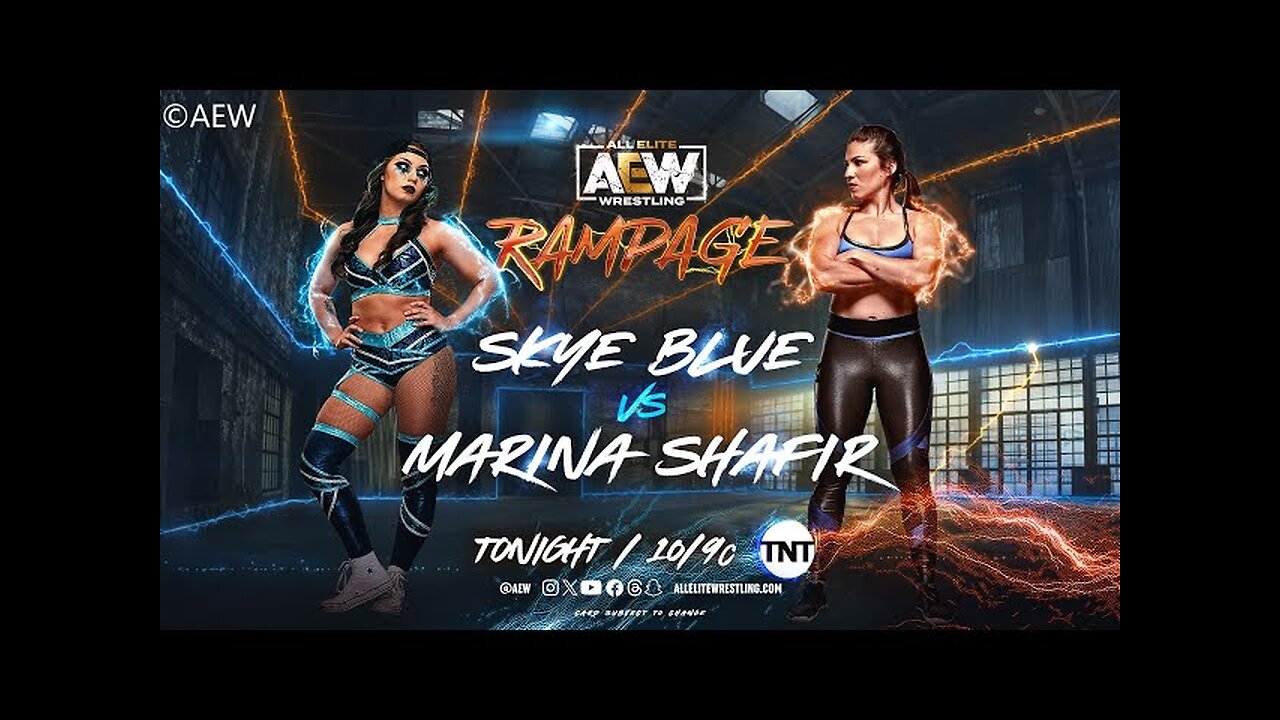 THROWBACK!!! skye blue vs marina shafir 2 aewrampage