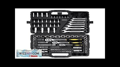 121-Piece Mechanics Tool Set 1/4" 3/8" 1/2" Drive Sockets SAE and Metric Review