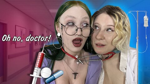 Dr. Patient Role Play: Interesting reception at the Doctor's with a BIG injection! 