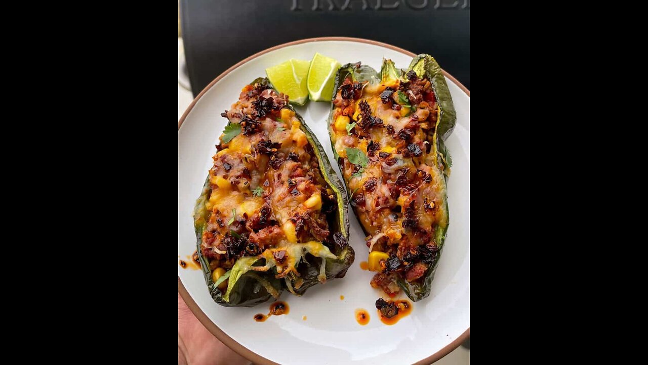 How to Make Smoked Tex-Mex Stuffed Poblano Peppers on a Traeger Grill