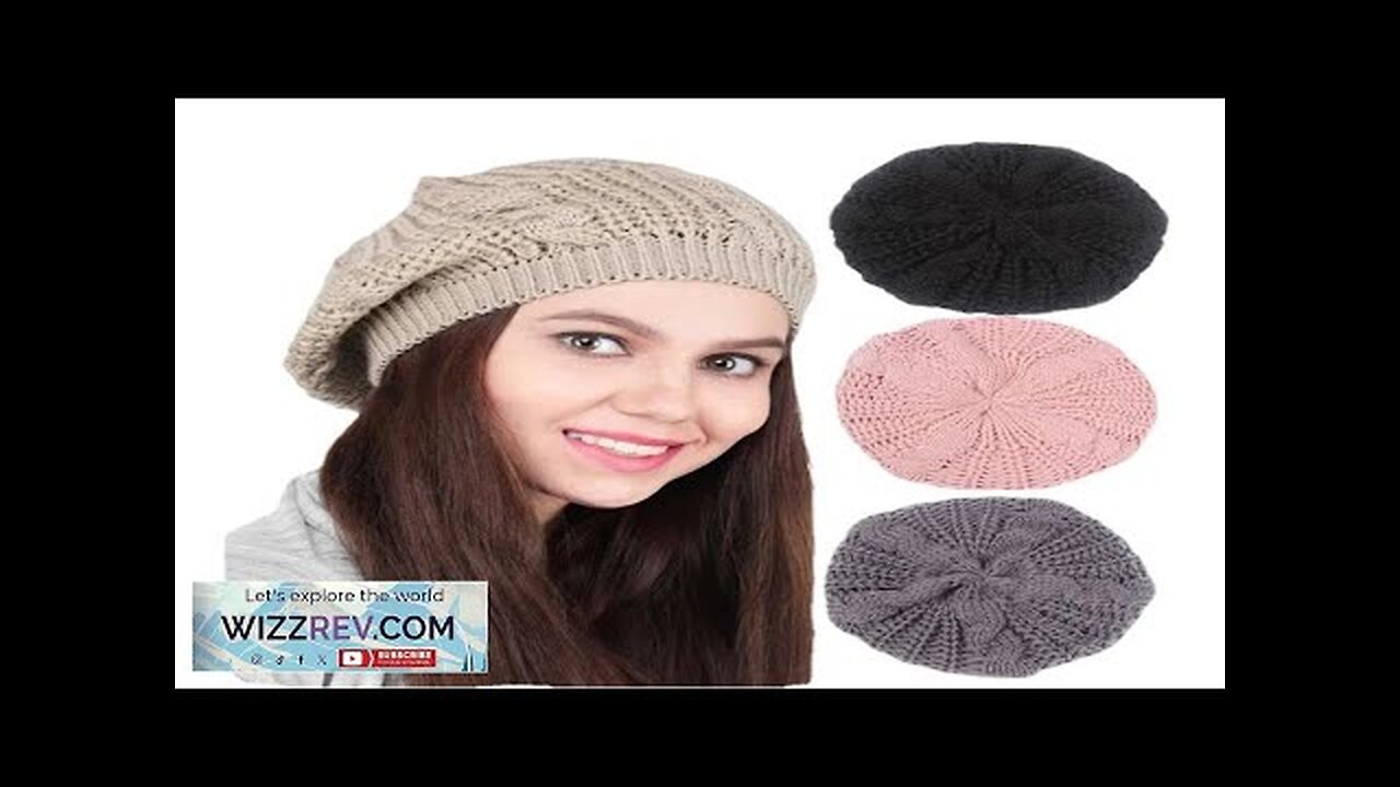 Winter Knitted Beanie Hat For Women Lady 's Twist knitting Beret Winter Review