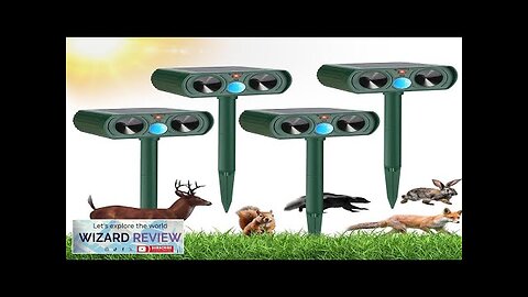 4 Pack Ultrasonic Animal Repellent Cat Repellent Outdoor Deer Repellent Devices Solar Review