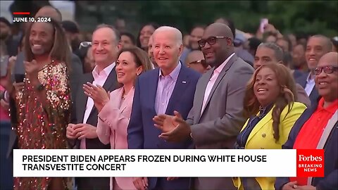 President Biden appears frozen during White House transvestite concert