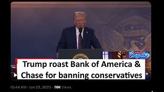 Trump roast Bank of America for banning conservatives