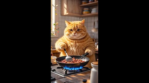 Cooking cat