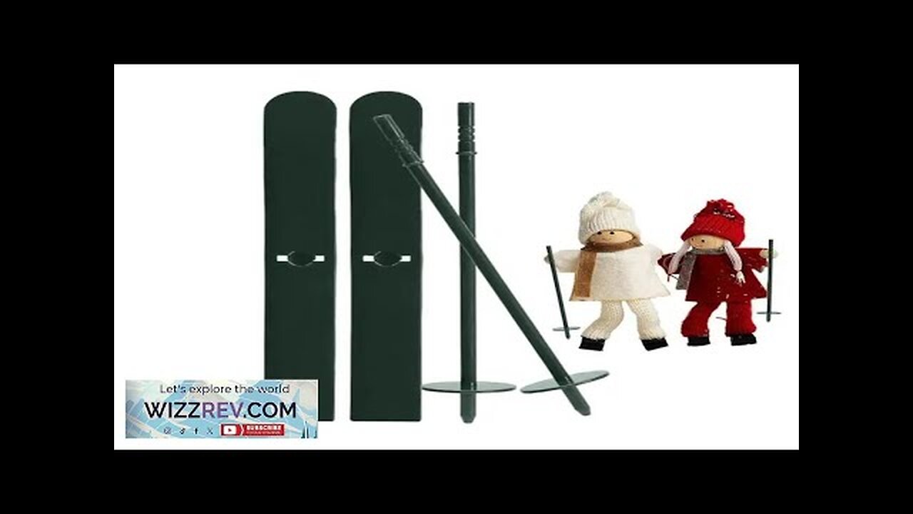 Miniature Snow Skis 2X Sporty Skis With Ski Poles Christmas Desktop Ornaments Review