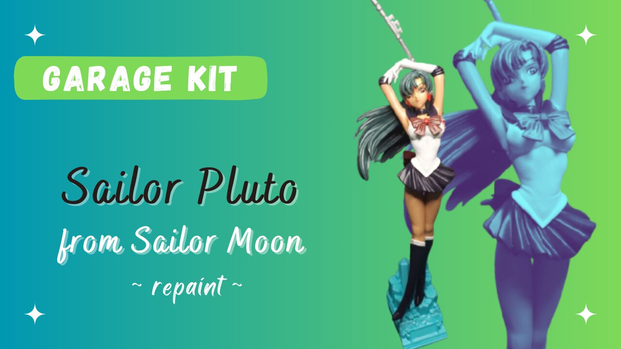 Saving Sailor Pluto! (resin figure repaint)