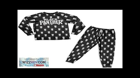 Marvel Black Panther Logo Pattern Design Badass Pajamas Set Review