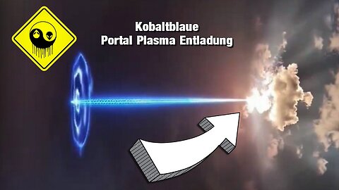 Ein kobaltblauer Plasmalaserblitz des Projekts Bluebeam fräßt sich durch den Nachthimmel Shanghais