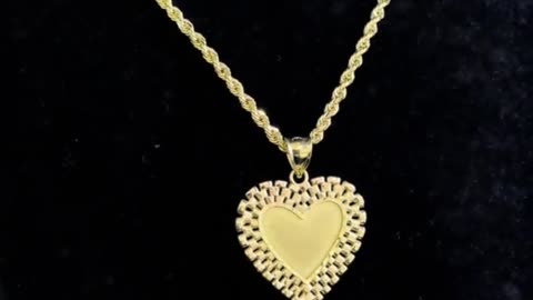 Real 10K Solid Gold Memory Heart Pendant Setup