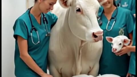 A Pregnet Cow in Distress is Saved by Veterinary Intervention in the Wild