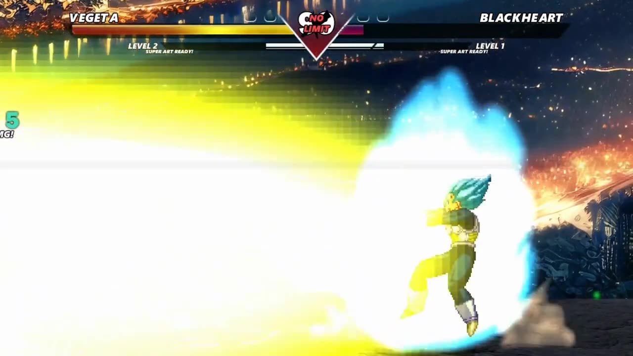 VEGETA vs BLACKHEART - (Hardest AI)