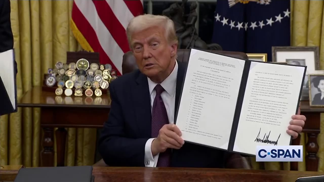 WATCH: President Trump Signs Full Pardon For Stunning Number Of J6 Defendants