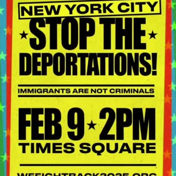 "TODAY in New York City: "STOP THE DEPORTATIONS "
