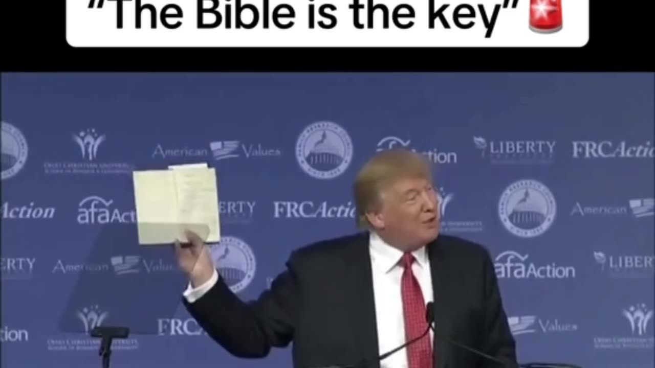 President Trump "I believe in God, I believe in the Bible" !