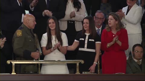 Trump delivers moving tribute to Laken Riley, Democrats refuse to stand