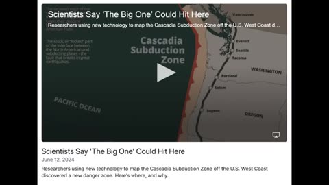 Top Earthquake Risks in the Pole Shift-West Coast Tsunami-Navy Map