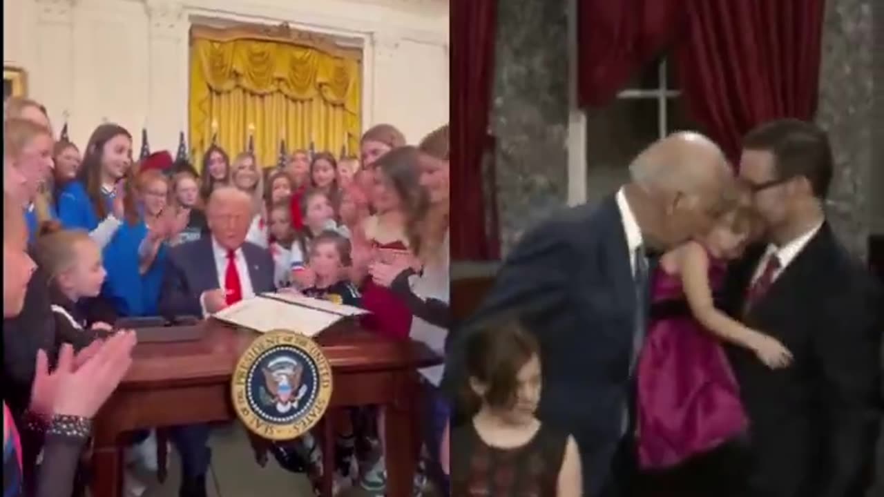 The difference between Trump and Biden around children. Respected and feared.