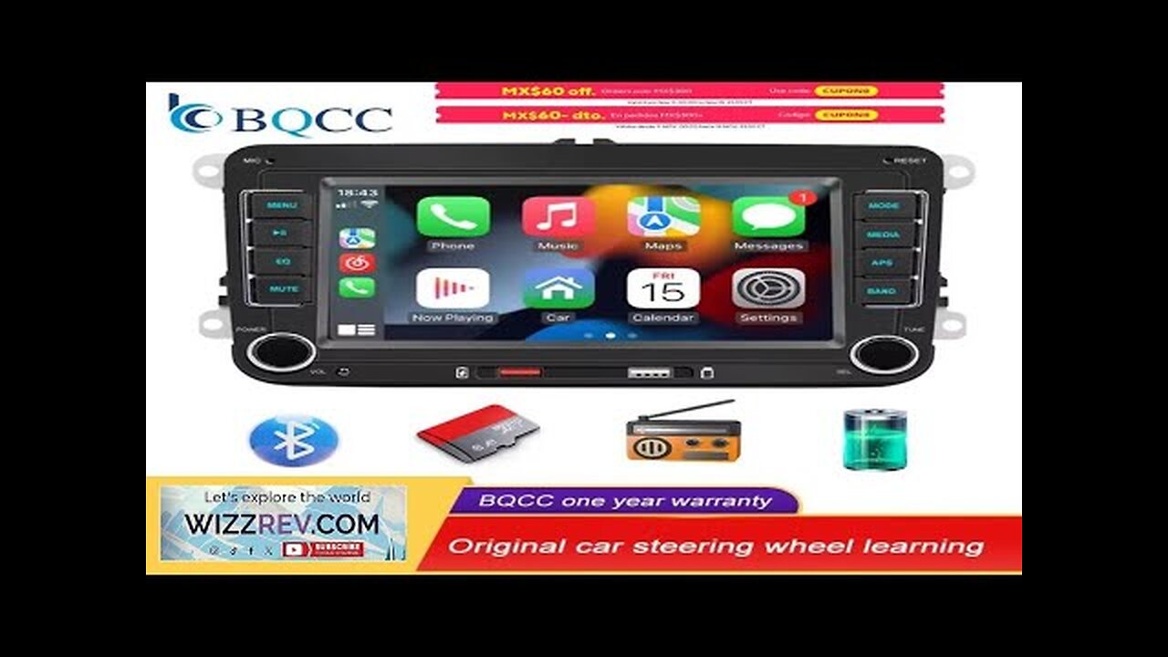 BQCC 2 din Car Radio 7 Inch HD Autoradio Multimedia Player Car Review