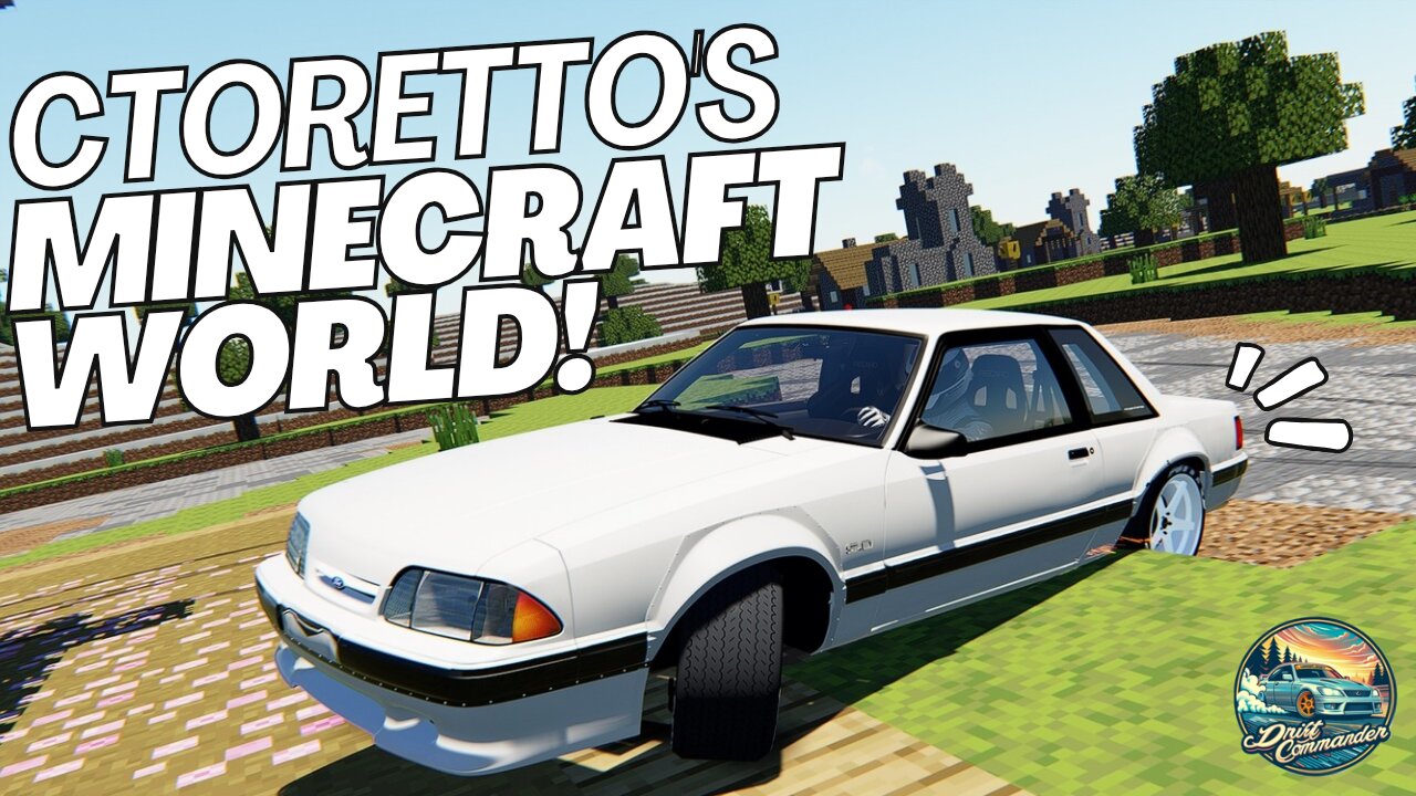 Ripping at CToretto's Minecraft Track with a Cave Course In a Fox body Mustang - Assetto Corsa