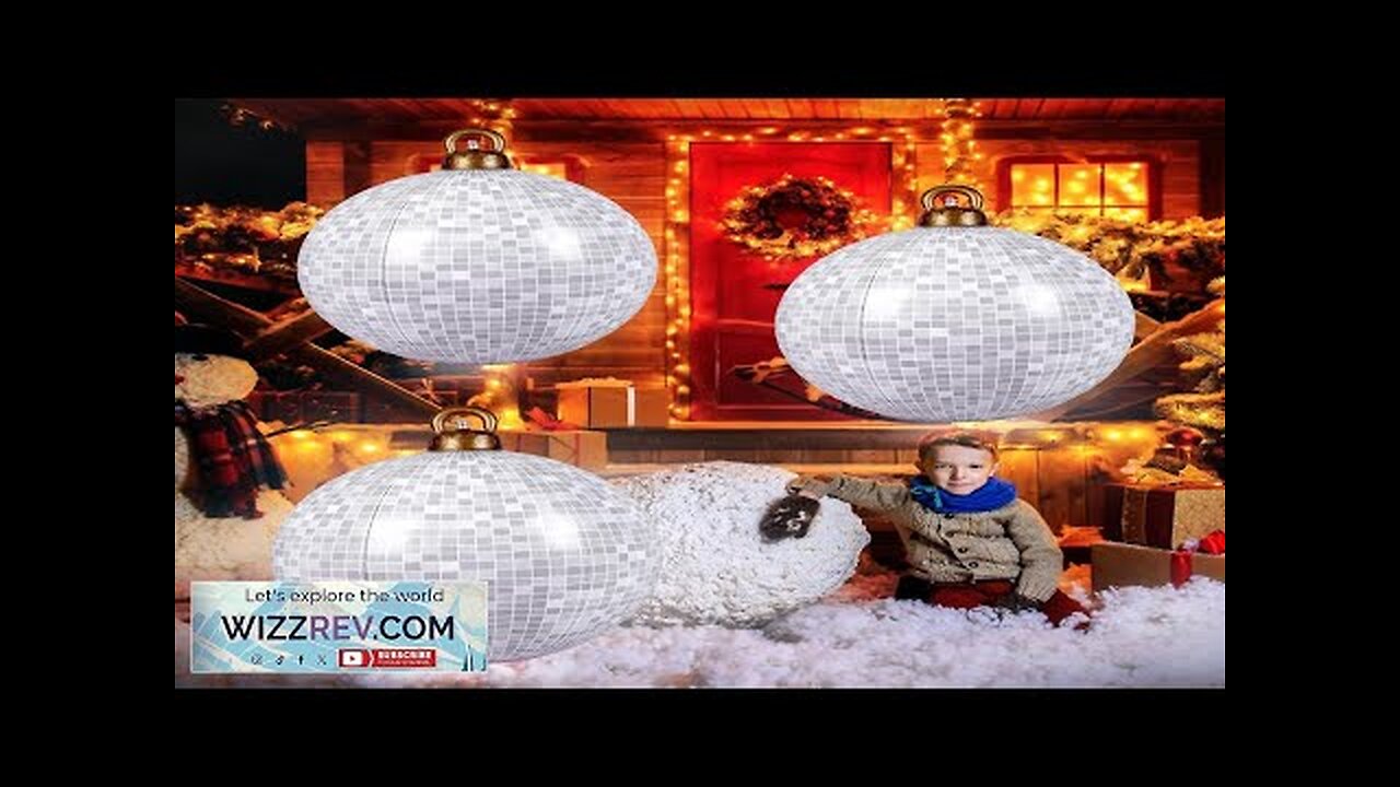 Jetec 3 Pcs Giant PVC Disco Inflatable Balls Outdoor Christmas Decorated Ball Review