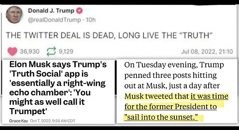 Elon mocked Trump & Truth Social