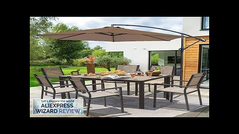 Patio Dining Set 7 Pieces Outdoor Furniture with Large Table and 6 Review