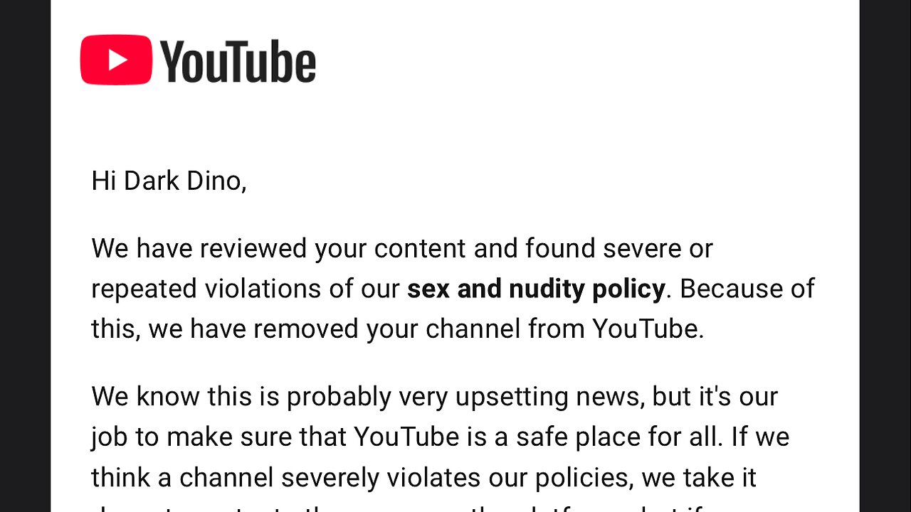 YouTube Canceled me because Im Legendary