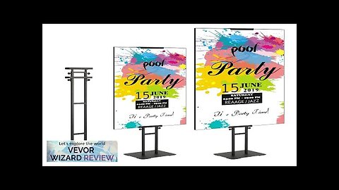 VEVOR Poster Stand Adjustable Height Up to 75" Double-Sided Heavy Duty Pedestal Review