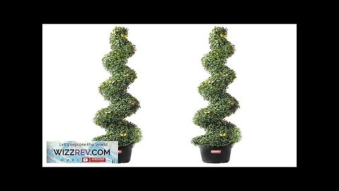 VEVOR 2 Pack 5' Artificial Boxwood Topiary Tree Faux Plant UV Decor Review