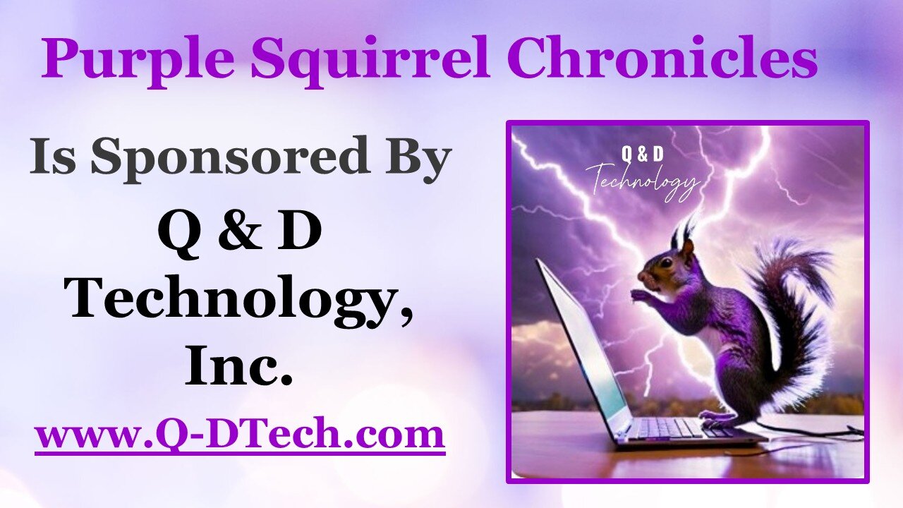 The “Purple Squirrel Chronicles” is PRESENTED by Q & D Technology, Inc. #PMOCONSULTINGSERVICES,