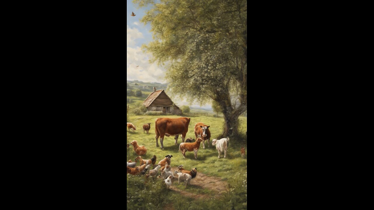 Rural life with domestic animals