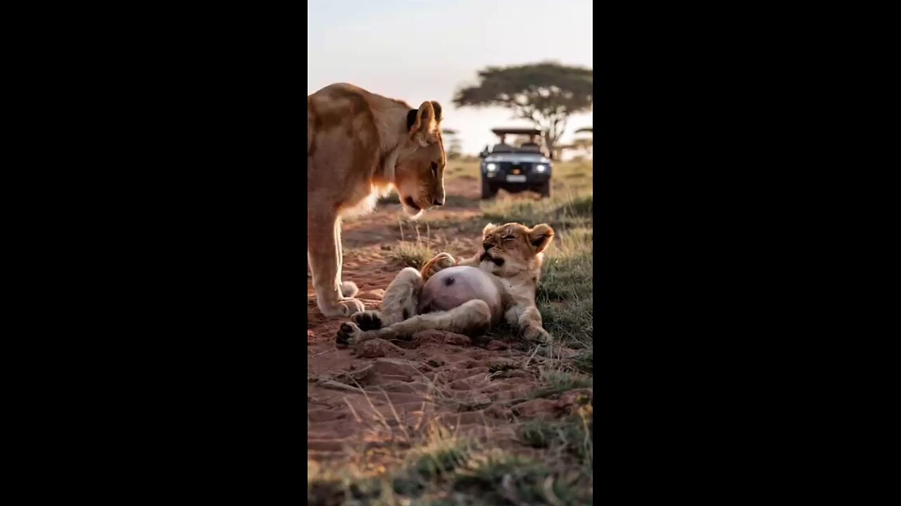 A Lion Cub in Distress is Saved by Veterinary Intervention in the Wild.