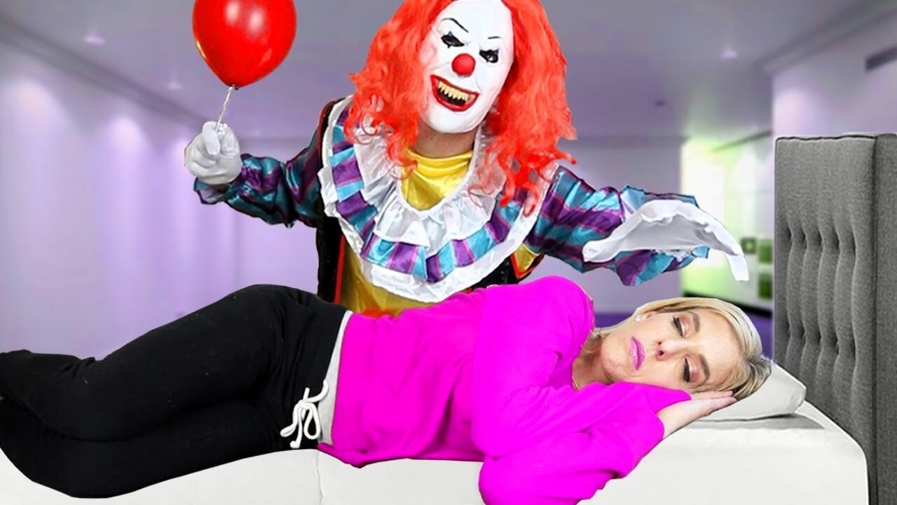 Creepy Clown In Bed With Sleeping Girlfriend