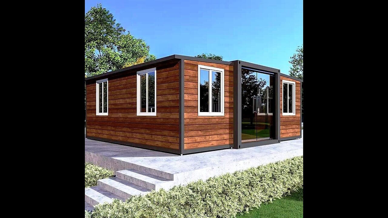 Foldable Tiny Home Folding Tiny House 30ft Container with Luxury Design, Container House Include 2 Bedroom, 1 Living Room, 1 Bathroom and Kitchen with Cabinet