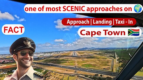 Stunning ✈️ Cockpit View | Approach & Landing at 🇿🇦 Cape Town Intl Airport | Scenic Final Approach🌍