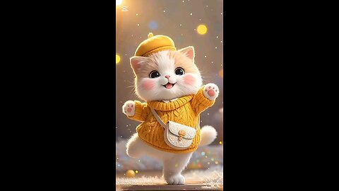 My cute cat doing dance in new my cute cat doing dance in new years party.