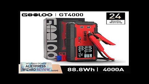 GOOLOO 12V Car Jump Starter 4000A Car Battery Starter 24000mAh Portable Power Review