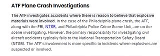 Why Is The ATF Investigating The Plane Crash In Philadelphia?