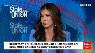 Kristi Noem Asked If She 'Authorized' Elon Musk, Unelected DOGE Team To Access Sensitive DHS Data